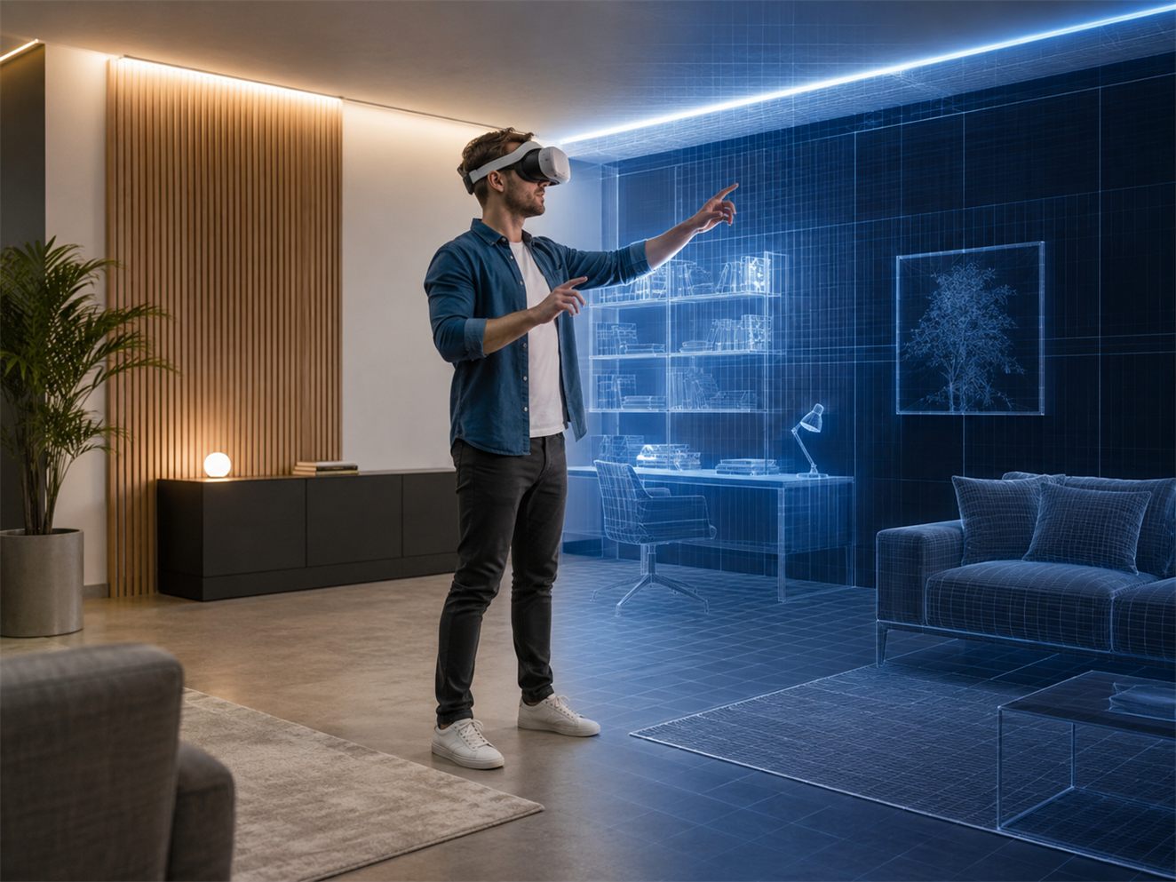 Digital twin visualisation of an industrial space